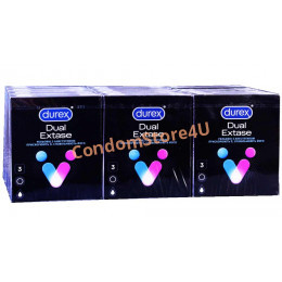 Блок презервативів Durex 12 пачок №3 Dual Extase