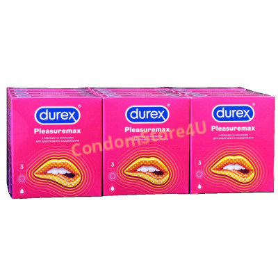Блок презервативів Durex 12 пачок №3 Pleasuremax