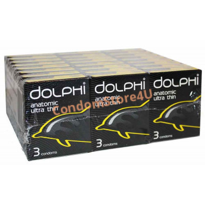 Блок презервативов Dolphi Anatomic ultra thin №72 (24 пачки по 3 шт)