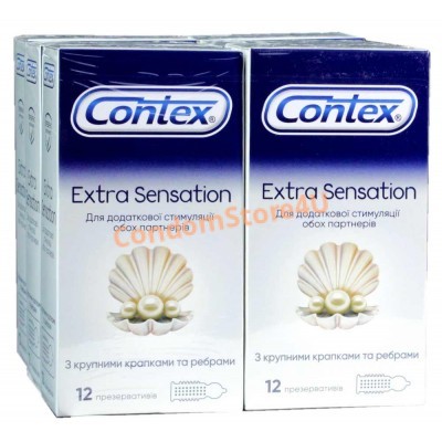 Блок презервативів Contex 6 пачок №12 Extra Sensation⭐️CondomStore4u.com