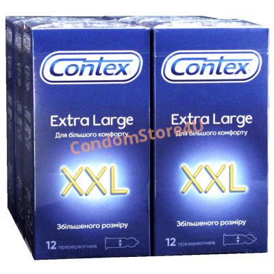 Блок презервативов Contex 6 пачек №12 Extra Large