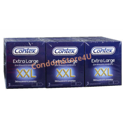 Блок презервативов Contex 12 пачек №3 Extra Large