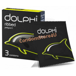 Condoms Dolphi Ribbed 3pc