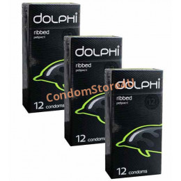 Презервативи Dolphi Ribbed 36шт (3*12)