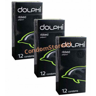 Презервативы Dolphi Ribbed 36шт (3*12)
