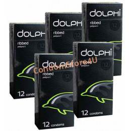 Презервативи Dolphi Ribbed 60шт (5*12)