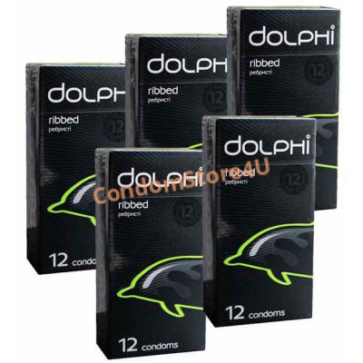 Презервативы Dolphi Ribbed 60шт (5*12)