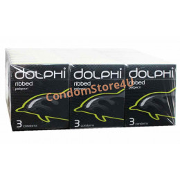 Condoms Dolphi Ribbed ребристые 72pc (24*3pc)