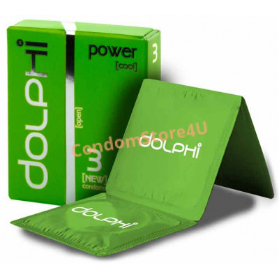 Condoms Dolphi LUX Power (Cool) 3pc Long Action