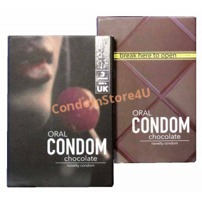 Презервативы EGZO Oral 3 шт (cо вкусом и ароматом ШОКОЛАДА, для ОРАЛЬНОГО секса)