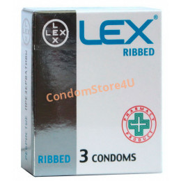 Condoms LEX Ribbed 3pc