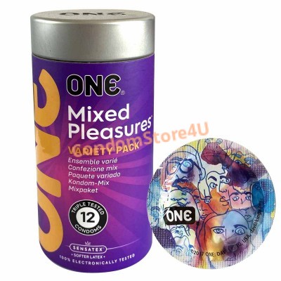 ONE Mixed Pleasures Condom Set 12pcs - 6 Types⭐️CondomStore4u.com