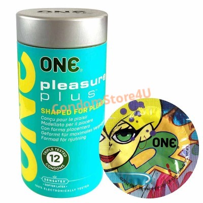 ONE Pleasure Plus Condoms 12pcs Double Pleasure Enhancement⭐️CondomStore4u.com