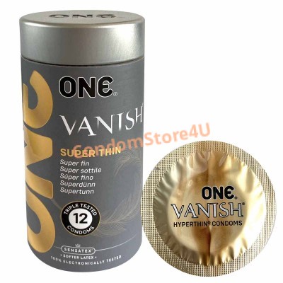ONE Vanish Superthin Snug-Fit Condoms 12pcs Premium Lubrication⭐️CondomStore4u.com