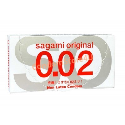 Polyurethane condoms SAGAMI Original 0.02 (2pcs) Europe⭐️CondomStore4u.com