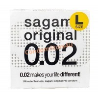 Polyurethane condoms SAGAMI Original 0.02 L-Size (1pcs)