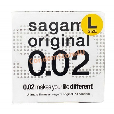 Polyurethane condoms SAGAMI Original 0.02 L-Size (1pcs)⭐️CondomStore4u.com