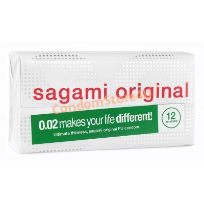 Polyurethane condoms SAGAMI Original 0.02 (12pcs)⭐️CondomStore4u.com