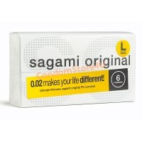 Polyurethane condoms SAGAMI Original 0.02 L-Size (6pcs) Polyurethane condoms SAGAMI Original 0.02 L-Size (6pcs)