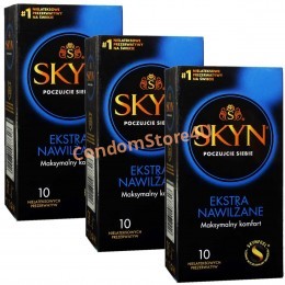 Condoms SKYN Extra Lube supermoistened non-latex No. 30 (PL) (3 packs of 10 pcs)