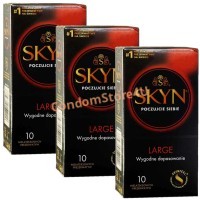 Презервативи SKYN Large великі безлатексні №30 (PL) (3 пачки по 10шт)