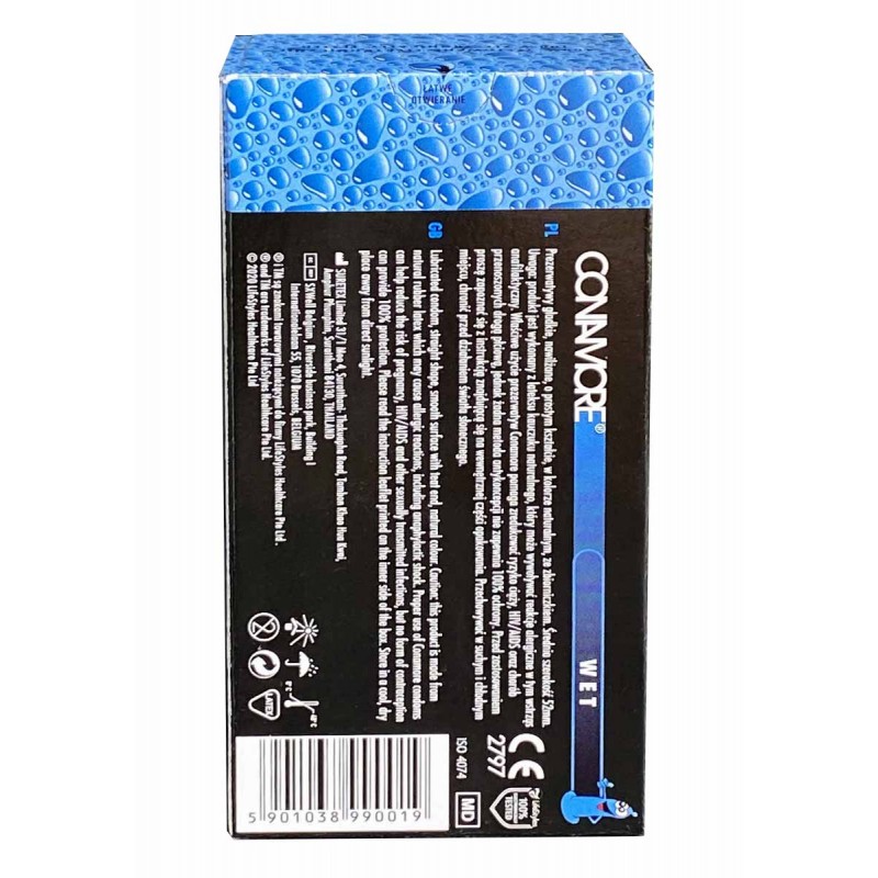 Condoms CONAMORE Wet 12 pcs — photo 2