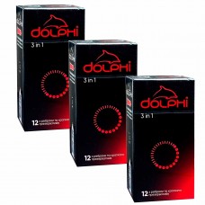 Презервативи Dolphi 3w1 36шт (3 уп. по 12шт)