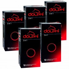 Презервативы Dolphi 3в1 60шт (5 пачек по 12шт)