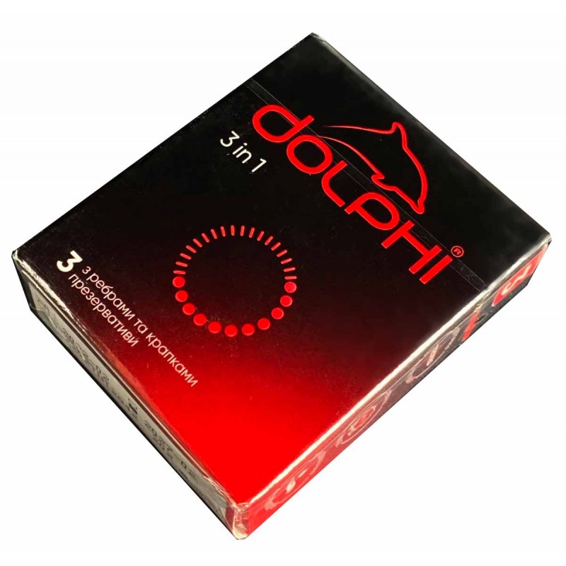 Condoms Dolphi 3w1 3 pcs — photo 3