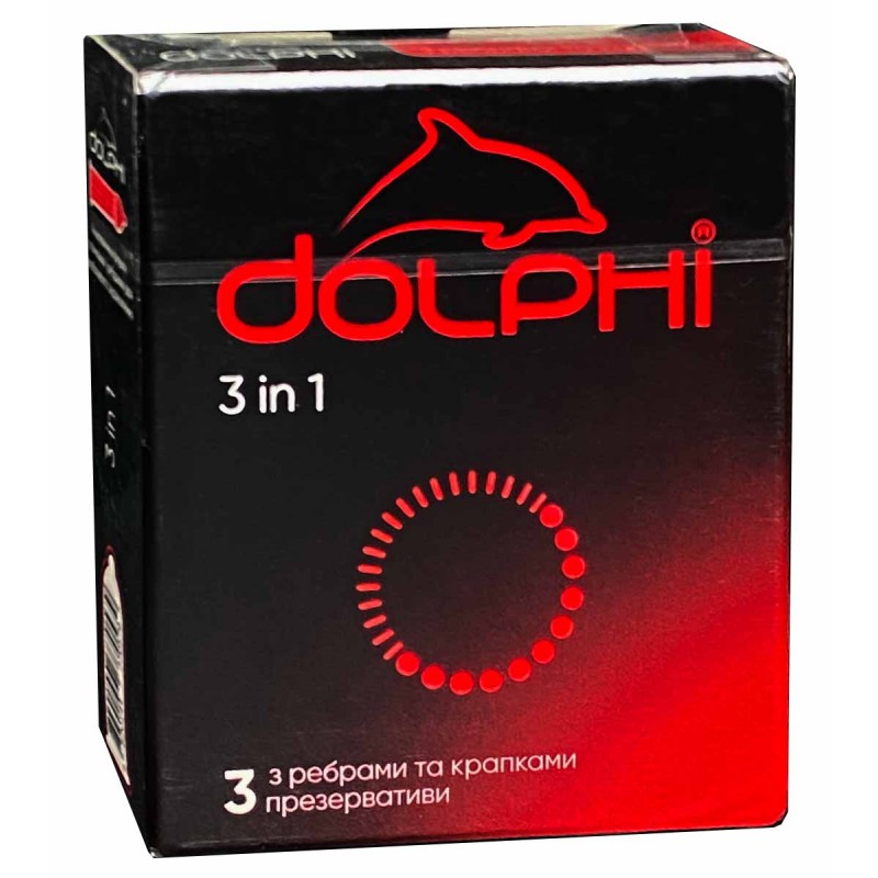 Condoms Dolphi 3w1 3 pcs — photo 4