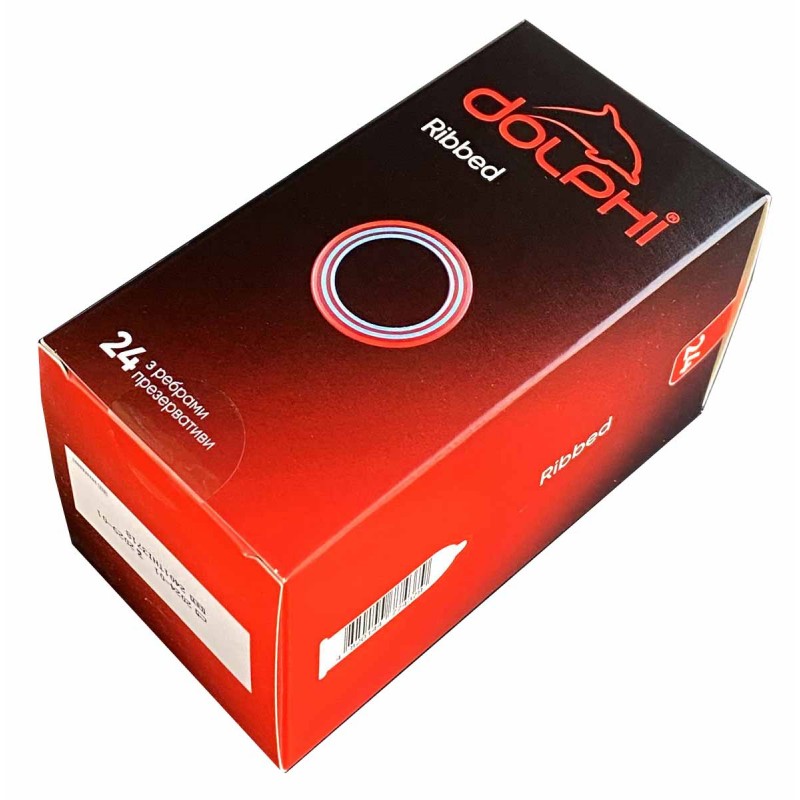 Condoms Dolphi Ribbed ribbed 24 pcs — photo 3