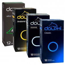 Condom variety pack Dolphi 48 pcs (4 different packs of 12 pcs)