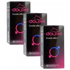 Презервативы Dolphi Double Effect 36шт (3 пачки по 12шт)