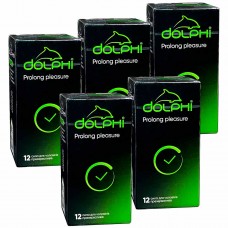 Condoms Dolphi Prolong Pleasure 60 pcs (5 packs of 12 pcs)