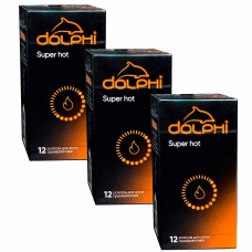 Condoms Dolphi Super Hot 36 pcs (3 packs of 12 pcs)