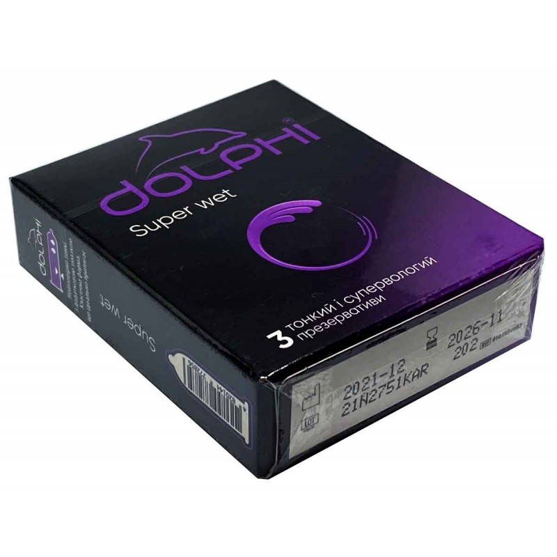 Condoms Dolphi Super Wet 3 pcs — photo 2