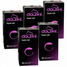 Condoms Dolphi Super Wet 60 pcs (5 packs of 12 pcs)