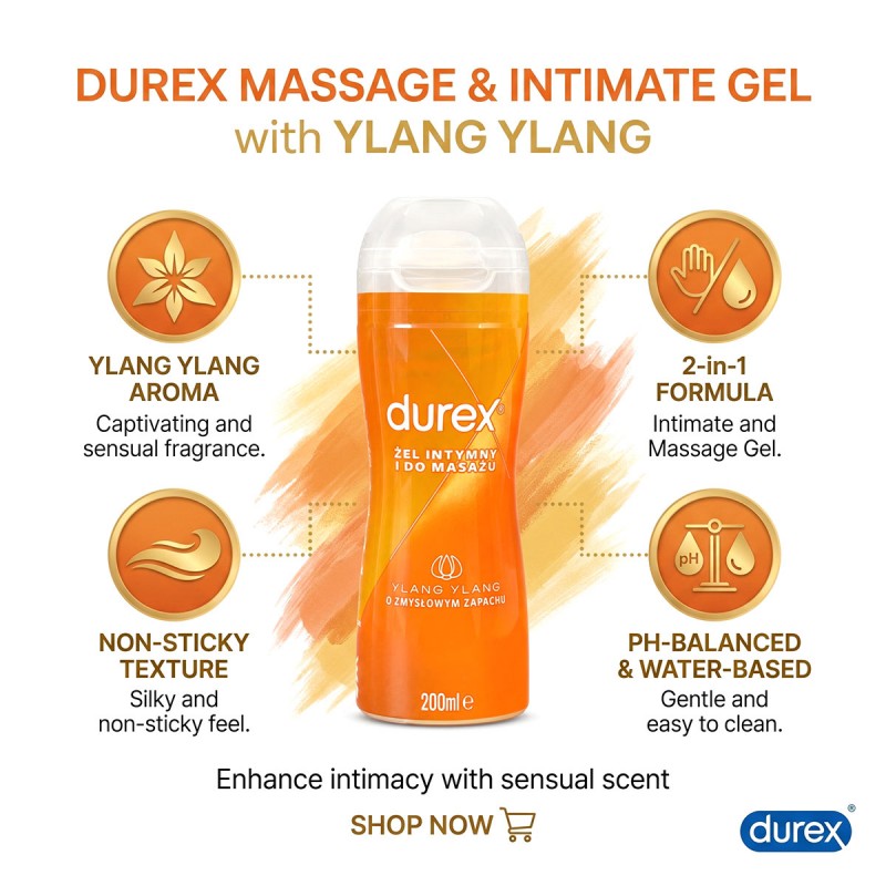 Інтимний гель Durex Play Massage 2 в 1 Ilang-Ilang 200мл — фото 2