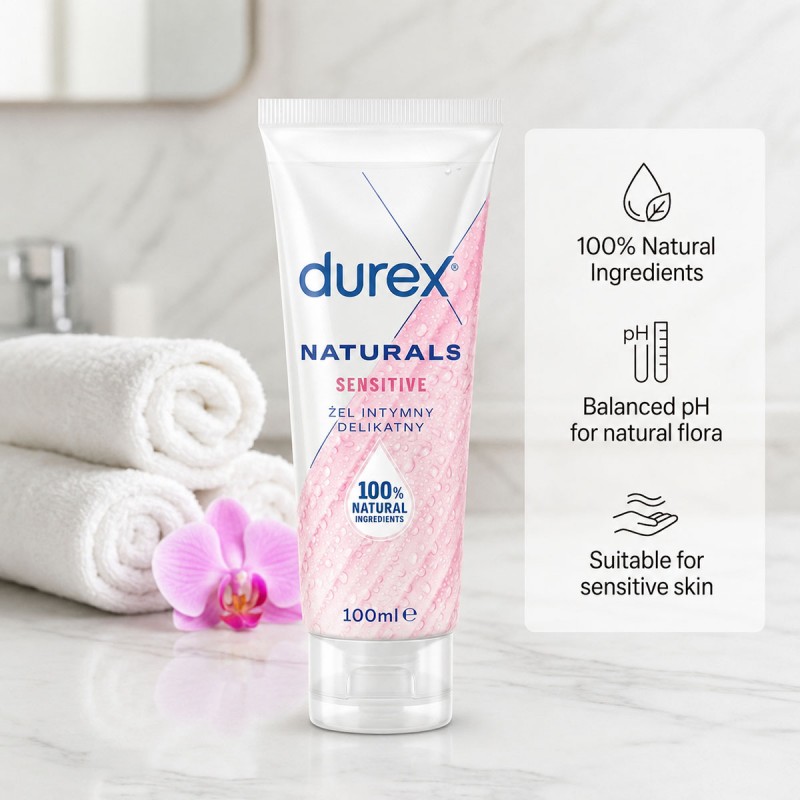 Intimate gel Durex Naturals Sensitive gel 100 ml aloe (Pink) — photo 3