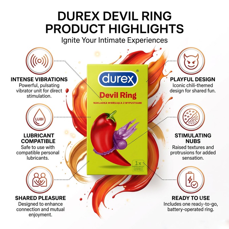 Вібраційне кільце Durex DEVIL RING — фото 4