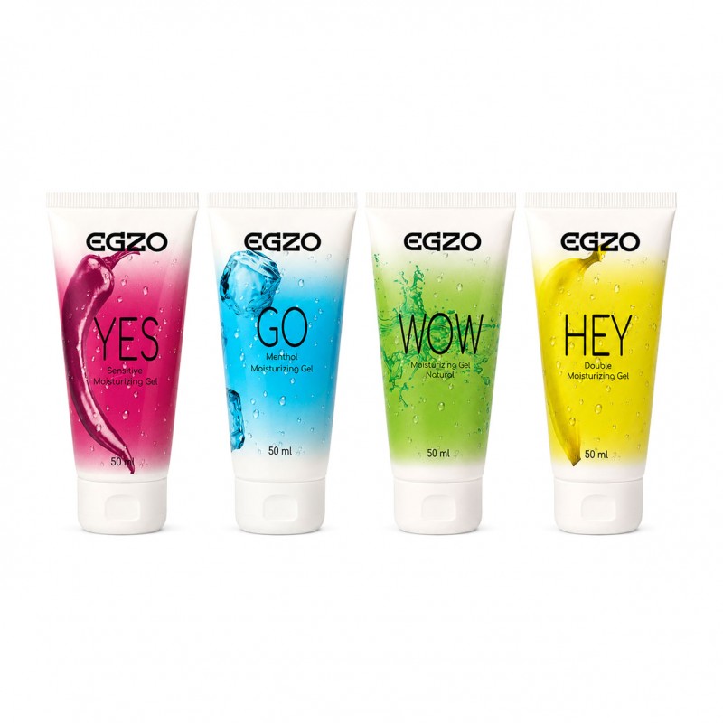 Intimate Gel Set EGZO (4 x 50 ml) - HEY, YES, GO, WOW
