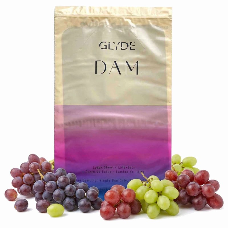 Latex dental dams Oral Dams GLYDE Grape 4 pcs — photo 2