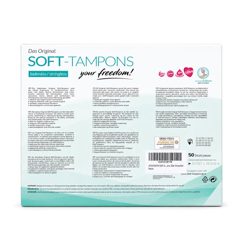 Tampony JoyDivision Soft-Tampons Normal 50 szt (Opakowanie zewnętrzne pogniecione) — photo 4