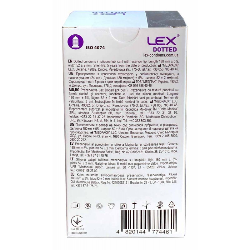 Condoms LEX Dotted 24 pcs — photo 3