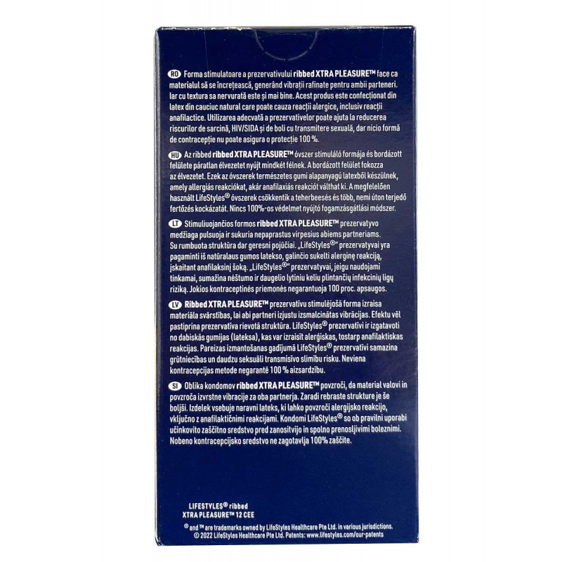 Condoms LifeStyles RIBBED 12 pcs (ribbed, extra stimulation) — photo 2