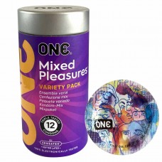 Condom set ONE Mixed Pleasures 12 pcs - 6 types