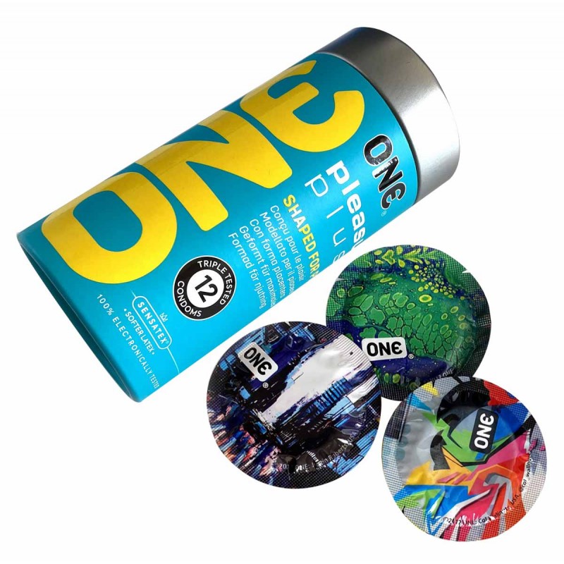 Condoms ONE Pleasure Plus 12 pcs (double pleasure) — photo 3