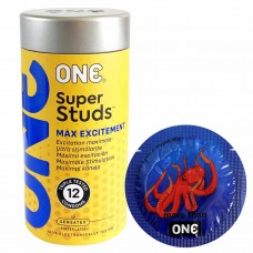 Condoms ONE Super Studs 12 pcs (studded, contoured)