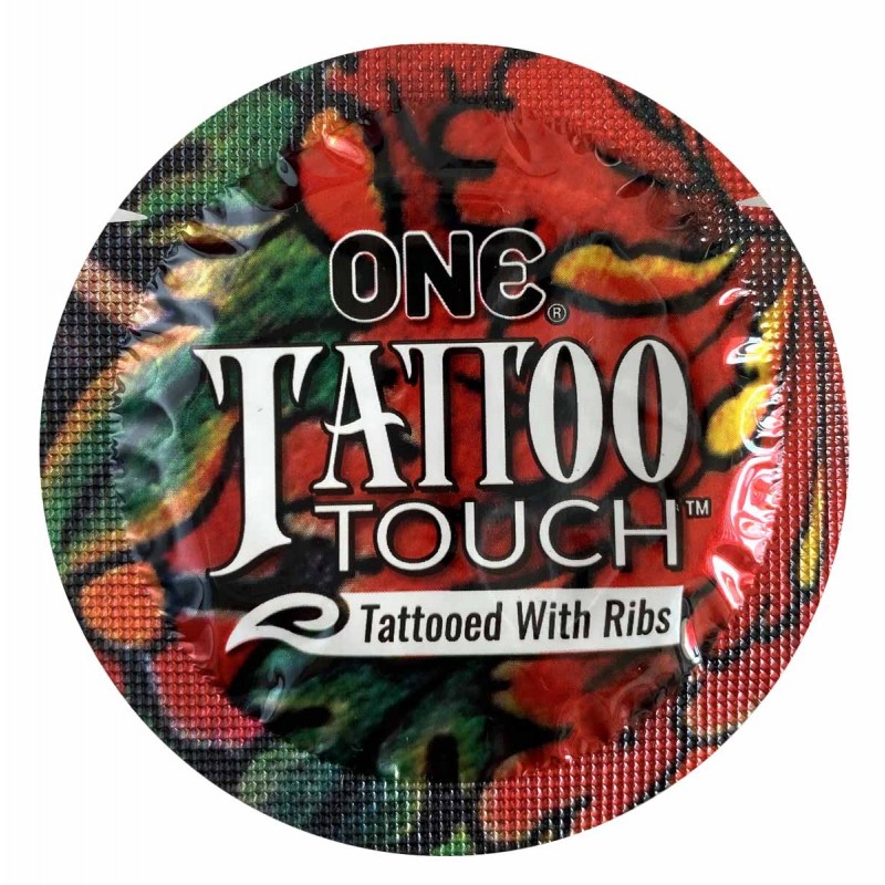 Текстуровані презервативи ONE Tattoo Touch 12шт (тату-дизайн) — фото 4