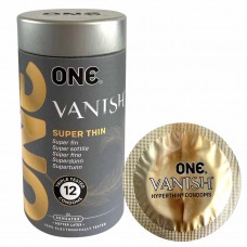 Щільноприлягаючі презервативи ONE Vanish Superthin 12шт (преміум зволоження)